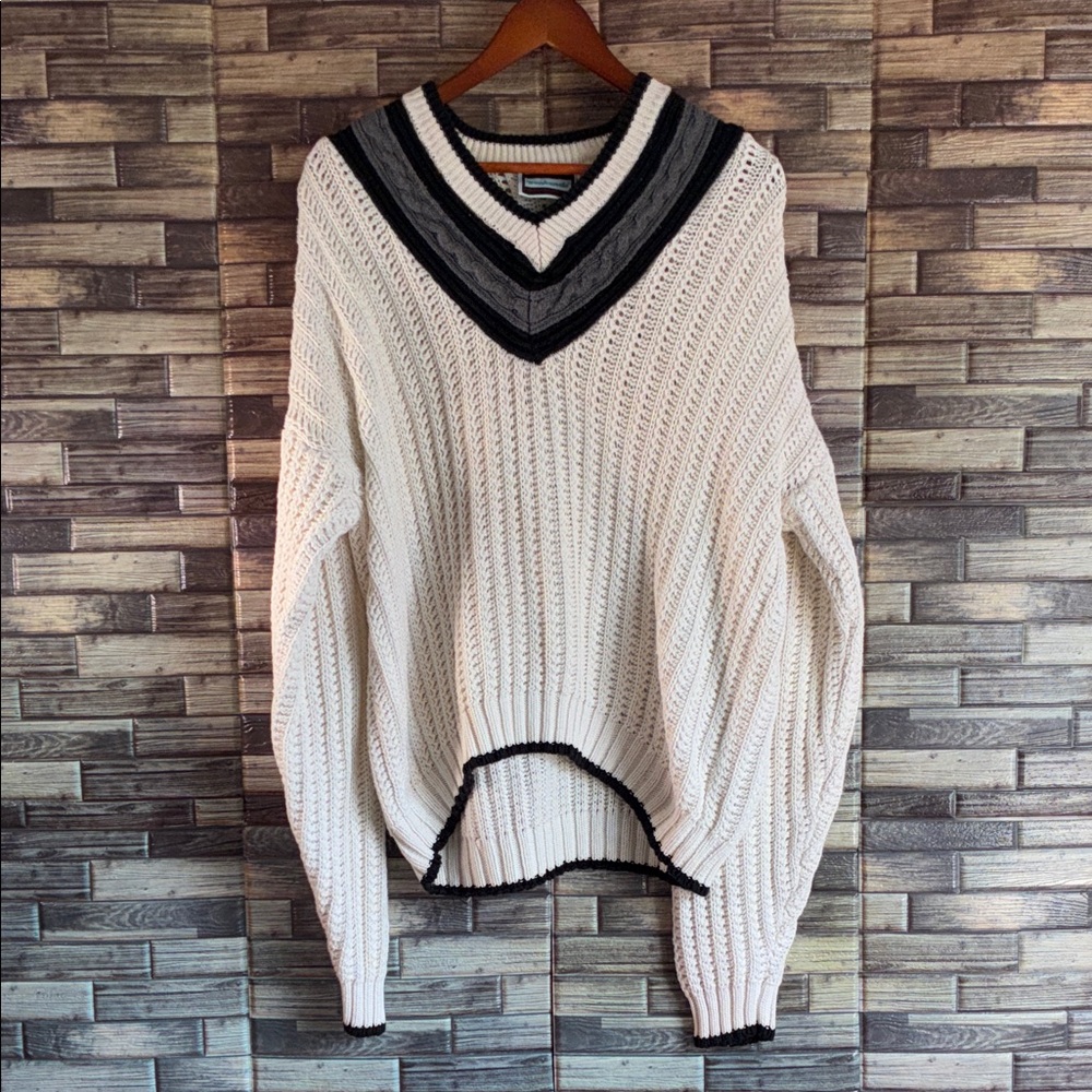 Vintage American Weekends Classic Pullover Sweater Men's XL Knitted V-Neck